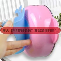 Office desk paste type silicone single portable baby suction cup bowl Anti-falling double-sided desktop dining table for eating Home