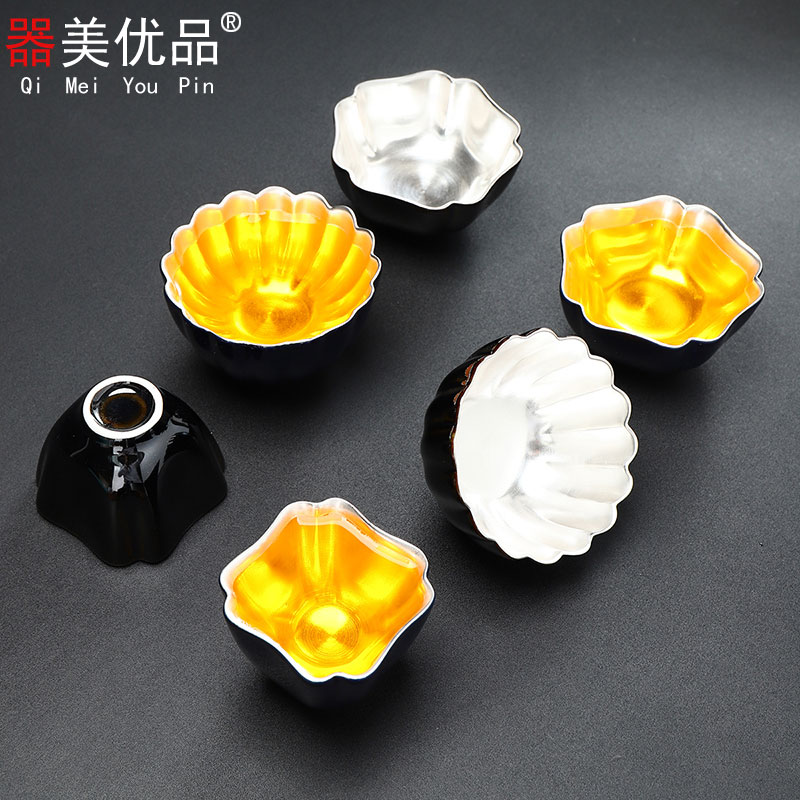 Implement the superior ceramic checking silver mine loader sample tea cup small lamp that kung fu tea tea cups creative masters cup home