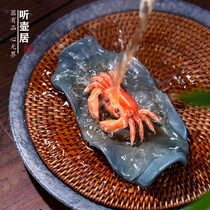 Listening pot Ju Yixing purple sand tea pet color changing crab tea tray decoration handmade gift creative tea play can be raised