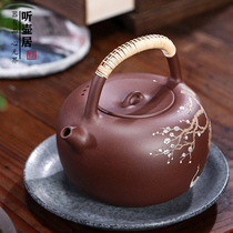Listen to the pot home new product purple sand pot tea set household Puer white tea large tea maker beam health kettle 1L