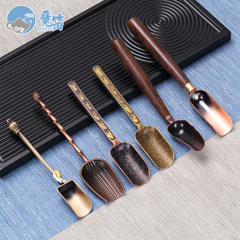 The flute ebony alloy TSP tea run shovel wood, bamboo tea tea, tea spoon, kung fu tea tea accessories