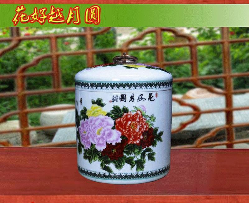 Tank receives jingdezhen ceramic POTS of tea cake large storage tanks seal ww jar jar store puer tea