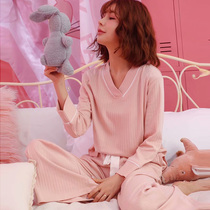 Moon clothes summer thin postpartum lactation clothes cotton pregnant womens pajamas spring and autumn women loose maternal feeding suit