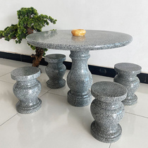 Stone Table Stone Bench Outdoor Patio Garden Natural Marble Round Table Set Home Granite Rectangular Stone Table