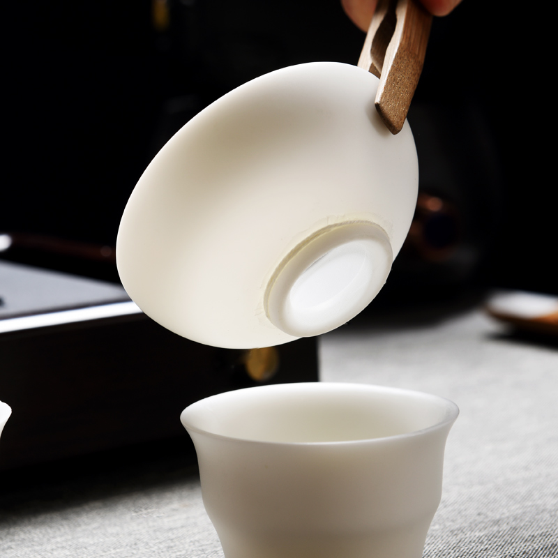 Dehua white porcelain) filter creative kung fu tea tea tea tea accessories tealeaf tea filter a good web