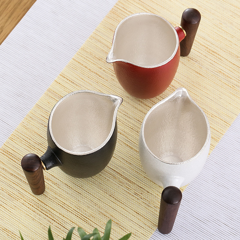 Kung fu tea accessories points tea ware ceramic fair silver cup 999 silver checking coppering. As) suits for