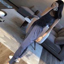 Pregnant Woman Pants Spring Autumn Thin style Chaoma Fashion Outwear Casual Pants 90% Pregnant Women With Underpants Light Cage Pants Yoga Pants