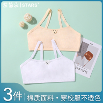 Teenage Girl Adolescence Underwear Thin Middle School Student Hair Birth Girls Bra Girl Pure Cotton Small Vest Big Boy