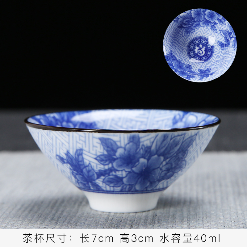 Dehua white porcelain printing ceramic tureen tea cups only three bowl bowl suet jade kung fu suit household tea