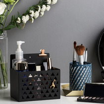 Nagu iron art desktop storage box multi-function book desktop storage creative office supplies remote control storage box