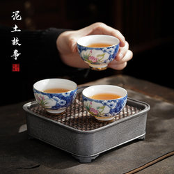 Jingdezhen ceramic Kung Fu tea set single cup master cup hand-painted blue and white porcelain tea cup simple household tea cup tea cup