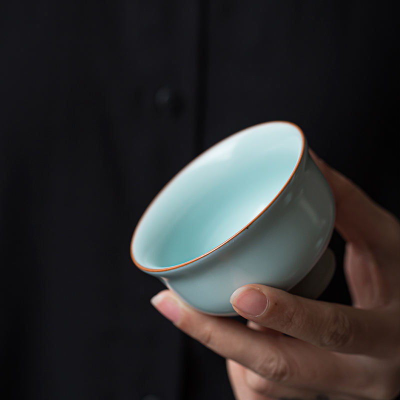 Jingdezhen azure ru up market metrix who cup of pure checking natural ice split large tea cups