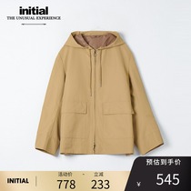 initial autumn and winter functional fabric jacket Military casual hooded jacket Mens clothing