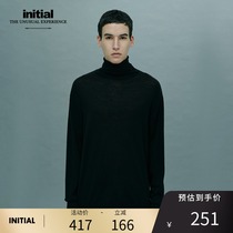 initial autumn and winter bottoming shirt simple and comfortable knitted high-neck long-sleeved men