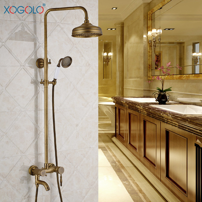 xogolo欧式全铜仿古青花瓷淋浴花洒18023