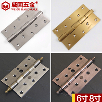 Weigu 304 stainless steel 6 inch 8 inch copper hinge Villa yard gate green bronze hinge pure copper entrance door 1 piece
