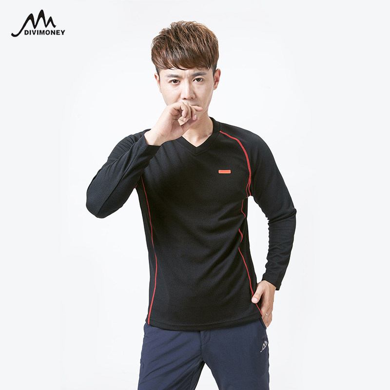 户外运动速干衣男长袖薄款吸汗t恤
