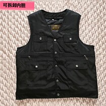 Middle-aged winter sheepskin two-hair vest fur one-piece fur waistcoat Leather lambskin vest thickened and warm