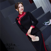 Conspicuic big code Daily improved wool What to do with the long style Chinese wind spring 2022 new end Zhuang atmosphere warm