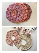 Rose collar leaf collar baby bib fake collar wool weaving text description translation illustration non-finished product