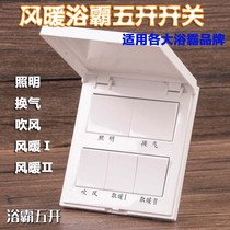 Bathroom ceiling heating bathroom 5 switch on superconductivity open cover 5 switch 16A high power durable general switch
