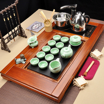 Rengu tea set Household Rosewood wood solid wood tea tray Tea table Tea sea automatic induction cooker set