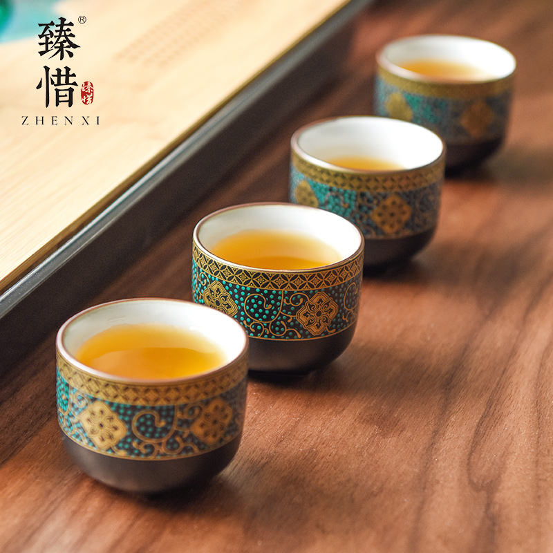 Become precious little ancient ceramic cups kung fu tea tea set household sample tea cup, small single cup bowl masters cup cup