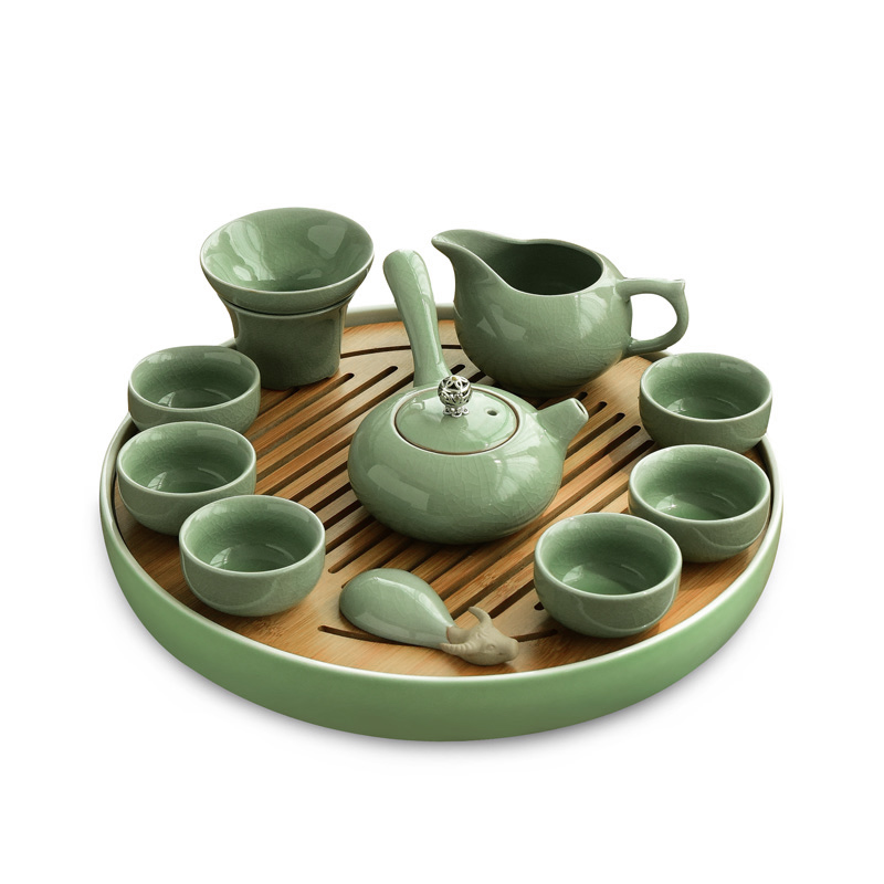 "Cherish your elder brother up with ceramic kung fu tea set contracted household Japanese small mini modern Chinese dry tea set suits for