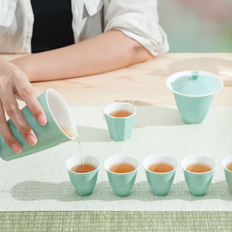 The Self - "appropriate content manually cyan fair keller cup retro points tea kung fu tea set jingdezhen household