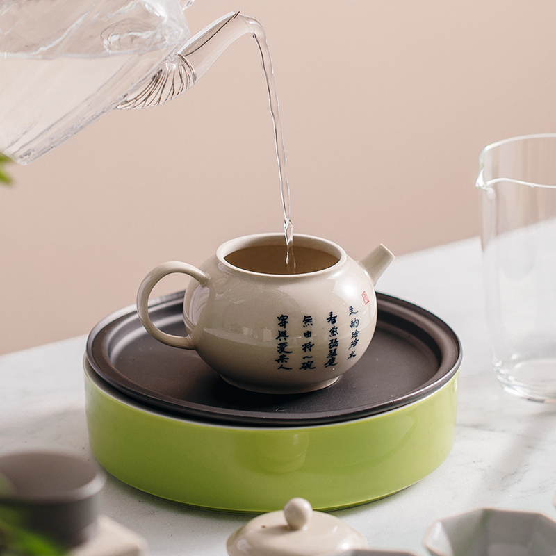 The Self - "appropriate content of jingdezhen hand - made of hand - made ceramic teapot suit household tea tea write little teapot restoring ancient ways