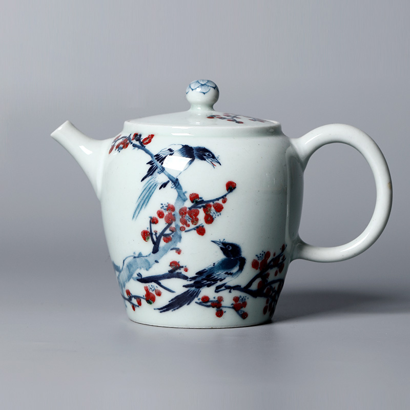 Jingdezhen blue and white youligong Lin Yuehong hand - made wedding Chinese style kung fu tea ceramic teapot single pot of tea