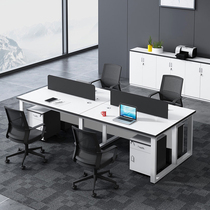 Desk simple modern staff table and chair combination Screen 2 4 people Chengdu office furniture staff computer desk