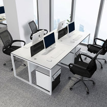Chengdu staff desk simple modern 4 employees office computer table and chair combination office furniture