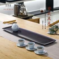 To the letter of the purple stone tea plate whole stone tea table dry bubble stone Tea Sea home office kung fu tea set simple