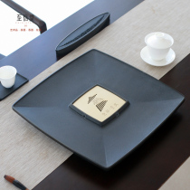 To Xin Xitang Wujin Stone Tea Plate Whole piece of natural stone tea Taiwan Hui female style hollow stone Tea home tea set