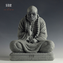 To the letter of the whole piece of natural blue stone Dharma ornaments handmade decorations living room home crafts gifts