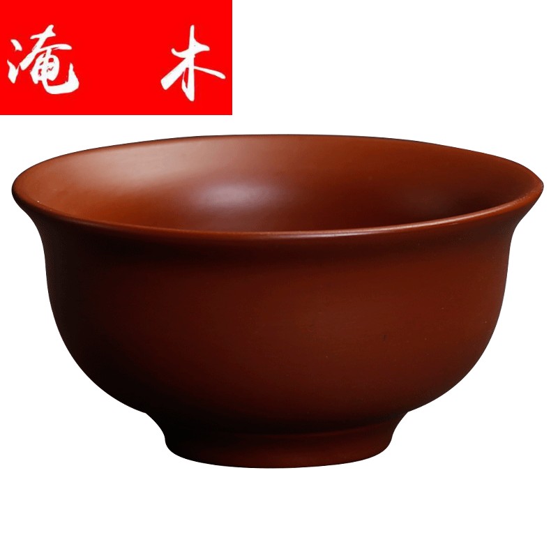 Submerged wood gourd ladle of master cup product of simple kung fu tea yixing purple sand cup single cup small tea cup and character