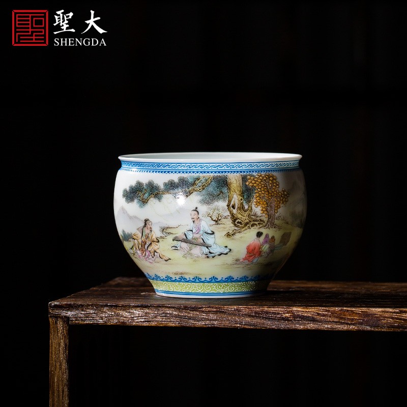 Submerged wood master kung fu tea cup hand - made pastel chart beam sample tea cup expressions using manual of jingdezhen tea service