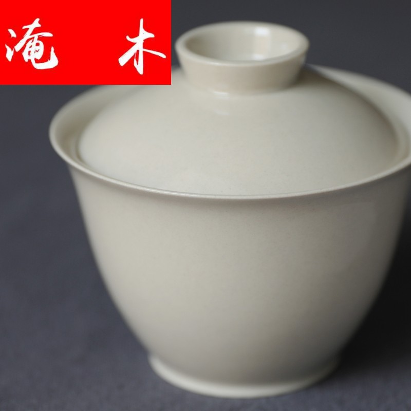 Submergence of jingdezhen ceramic plant ash wood, mud - all hand kung fu tureen cover cup tea cup tea cup cover