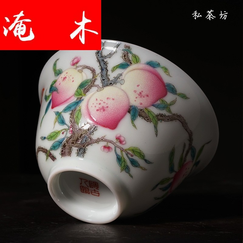 Flooded TaoRen near the ancient jingdezhen tea pastel peach wood grain tureen three famous hand bowl to bowl