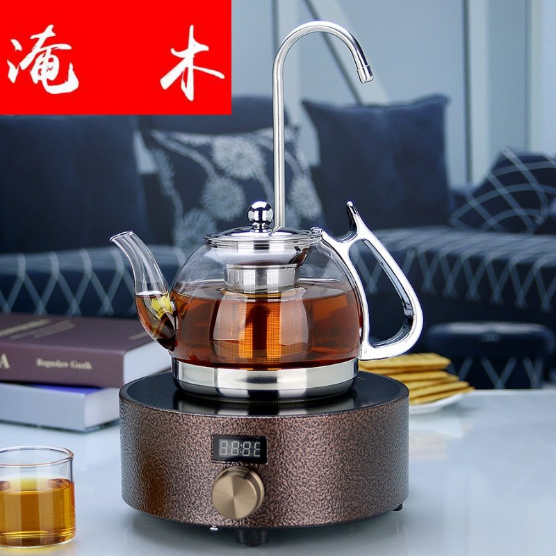 Submerged wood filter boil tea kettle heat - resistant glass teapot thickening automatic water pumping electric TaoLu suits for