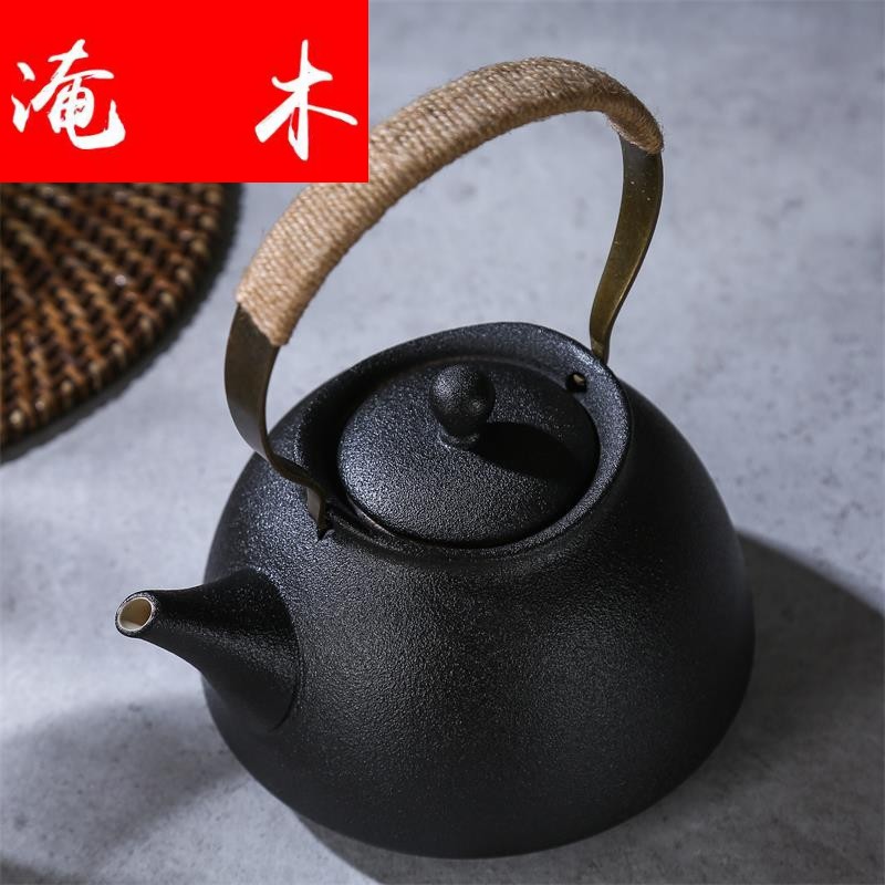 Flooded wood volcano glaze health cooked this ceramic teapot tea is tea kettle girder white clay pot kettle quality goods