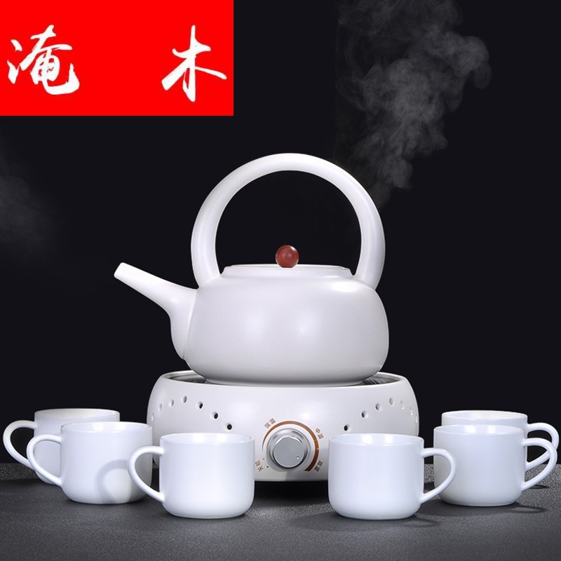 Flooded wooden household narrow kettle pot of boiling tea stove ceramic Japanese manual girder to dry cooking tea kettle