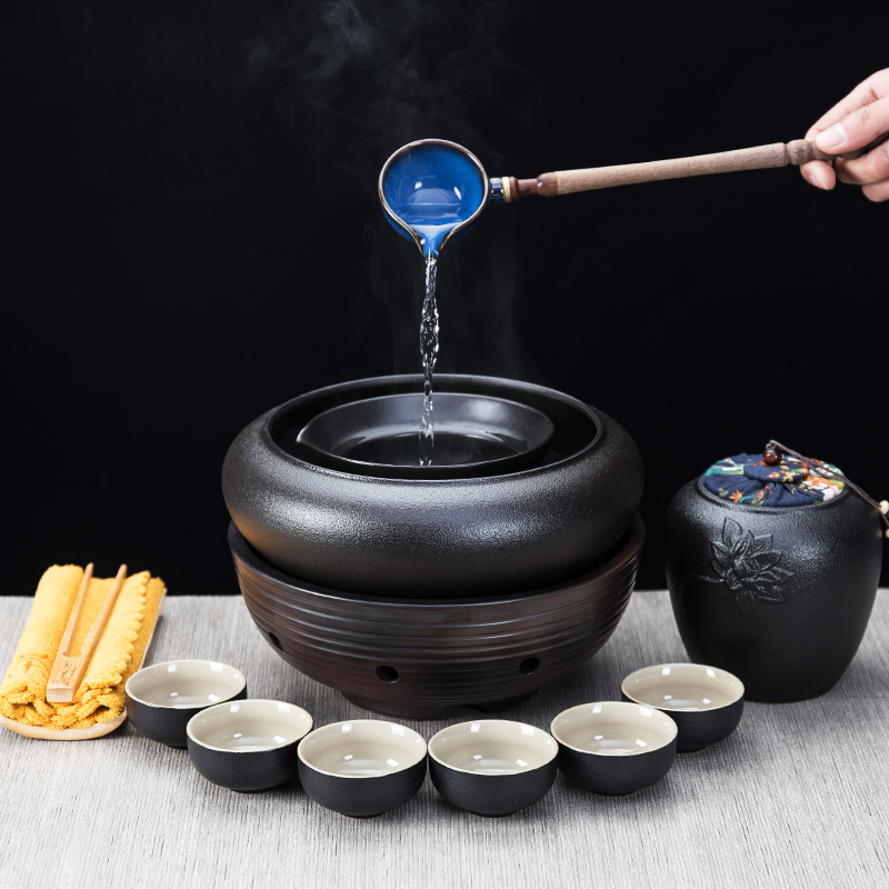 NiuRen ceramic boiling tea ware household electric TaoLu suit warm tea bowl white tea is black tea tea pu 'er retro points