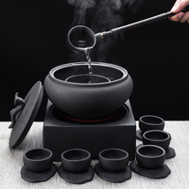 Bull Jen Volcanic Stone ceramic with lid-cooking tea-ware electric pottery oven cooking tea bowl Black tea Puer tea Winner tea bowl Home suit