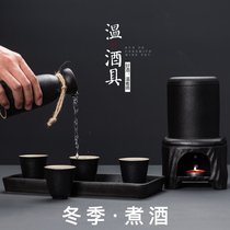 Buffalo Winemaker Hot Wine Pot Home Hot Wine Maker Yellow Wine Cooking Wine Cooking Wine Cooking Wine Pot Black Ceramic Wine With Wine Glasses