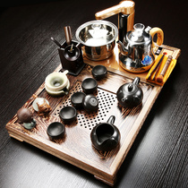 Beef Jen Chicken Wings Solid Wood Tea Tray Household Brief set of fully automatic electric hot stove Purple Sand Gov Kutian Kutian Tea Suit