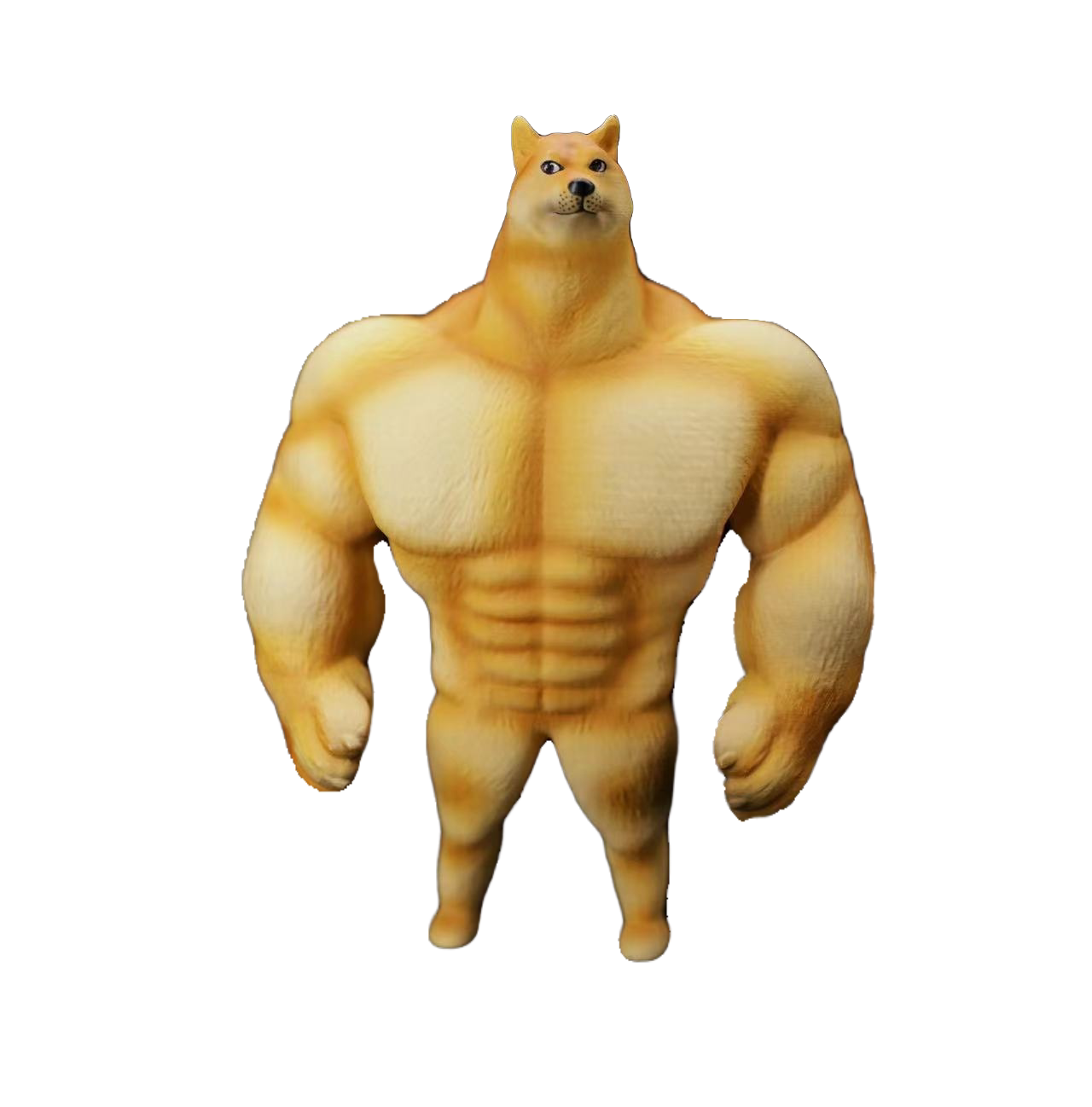 正版原创肌肉柴犬沙雕柴犬表情包肌霸模玩潮玩gk手办现货