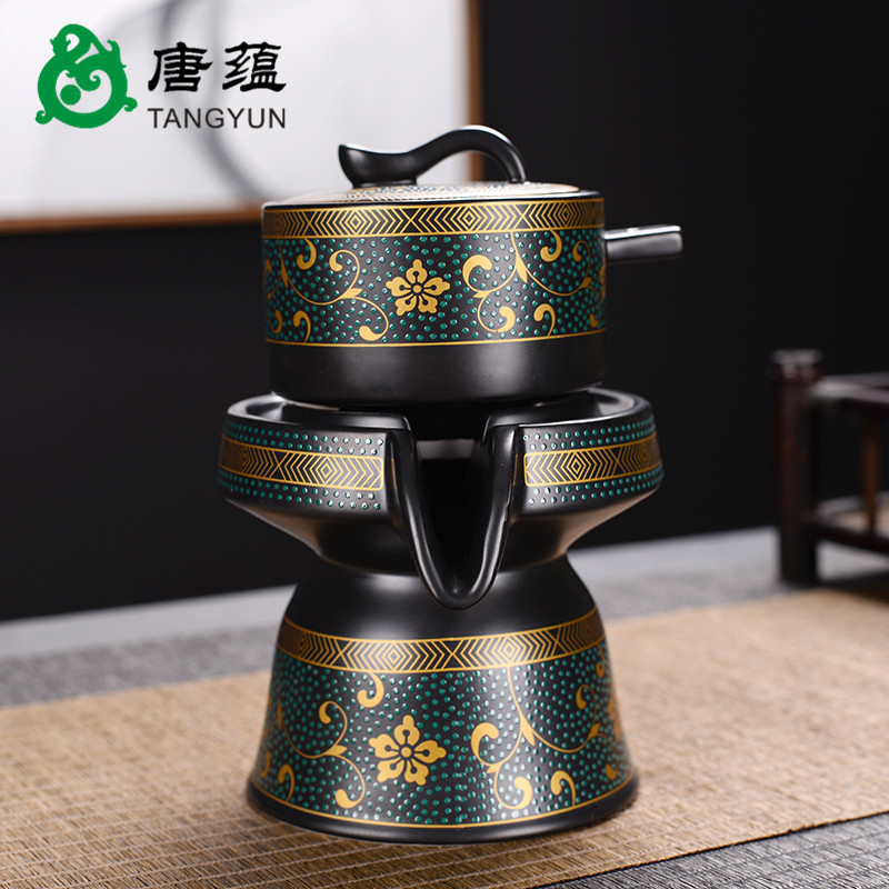 Lazy automatic tea light key-2 luxury home jun kung fu tea sets graphite tea tea set household contracted sitting room