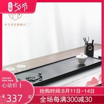 Natural black gold stone tea tray Household whole stone tea tray Stone tea sea simple creative living room tea table